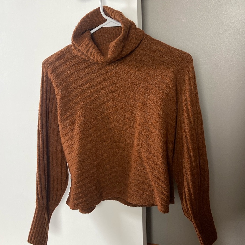 Pink Rose turtleneck sweater